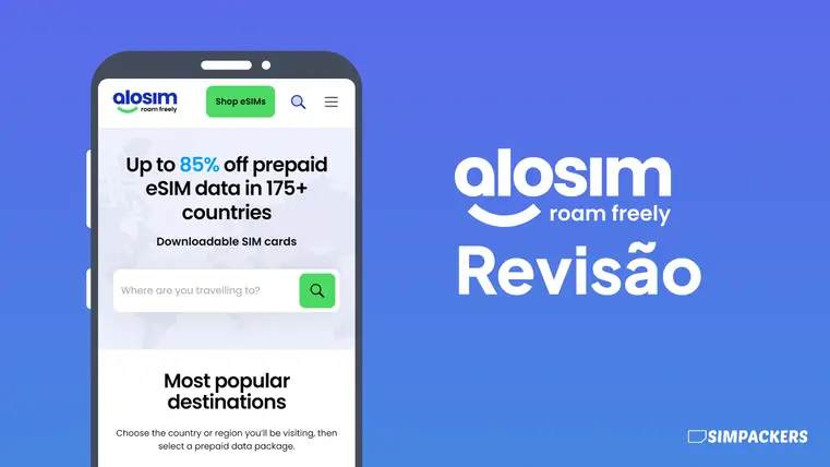 Revisão da AloSIM eSIM - análise do provedor