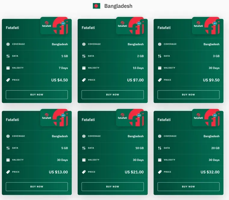 Airalo banglades esim