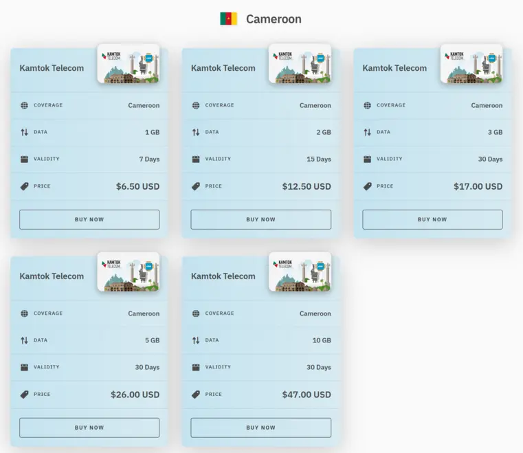 Airalo cameroun esim