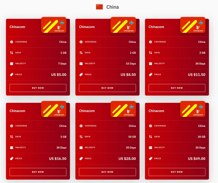 Airalo chine esim