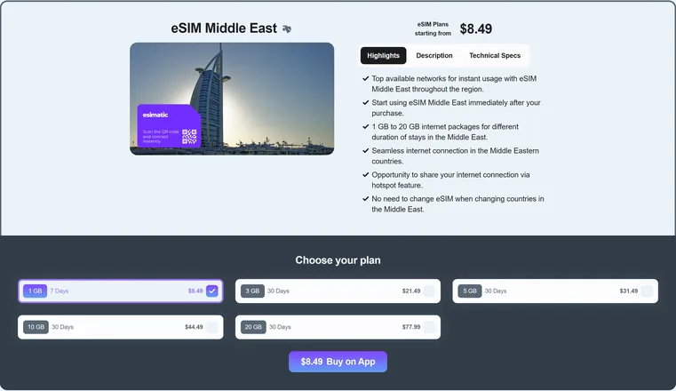 esimatic middle east esim review