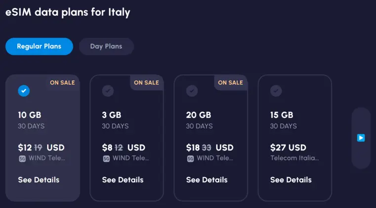 nomad Italien esim