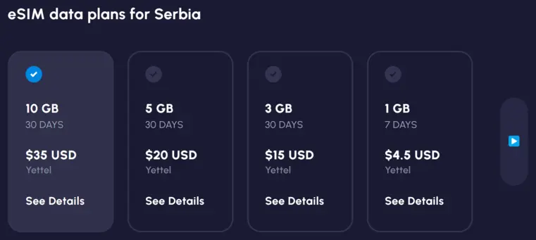 nomad serbie esim