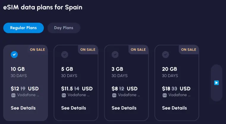 eSIM Nomad Spagna