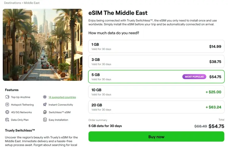 truely middle-east-esim